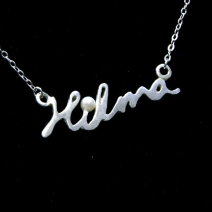 Hilma, script name necklace