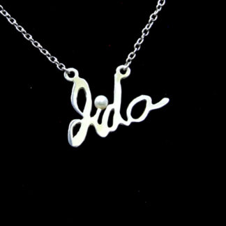 Iida, script name necklace