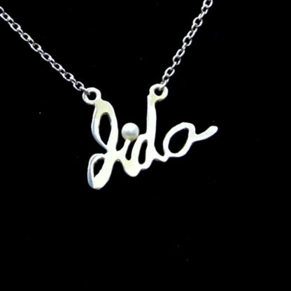 Iida, script name necklace