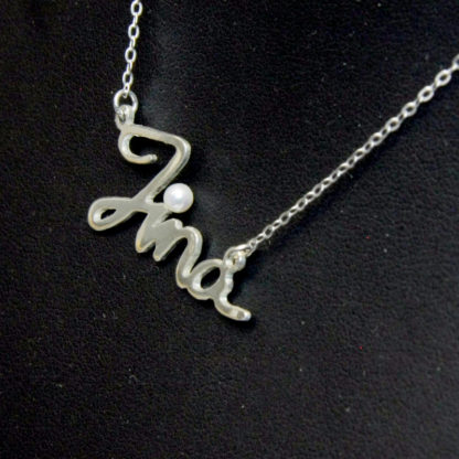 Iina, script name necklace